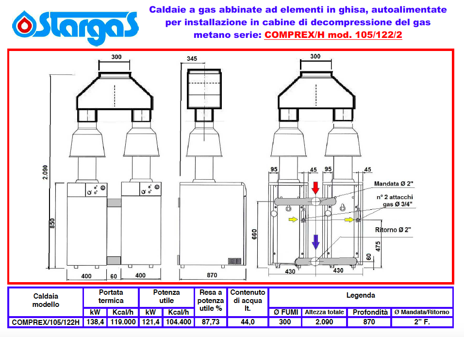 COMPREX H mod. 105/122/2