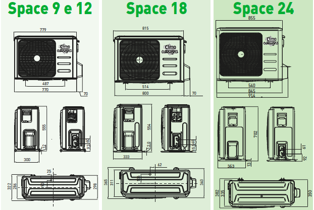 Mono e Multisplit SPACE